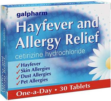 Galpharm Hayfever & Allergy Relief Cetirizine 10mg Tablets – 6 Packs | 180 Tablets